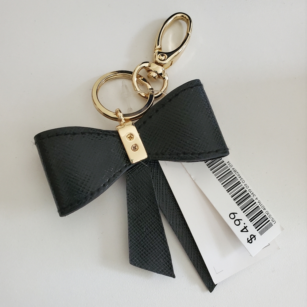 H&M Black Ribbon Bow Keychain
